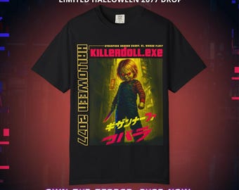Killerdoll Cyberpunk Horror Tee: Comfort Colors Halloween 2077 Drop
