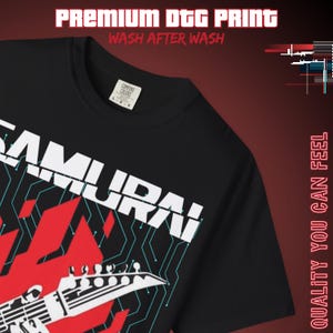 Cyberpunk 2077: Samurai Never Fade Away Graphic T-Shirt | Comfort Colors 1717 Vintage Fit image 4