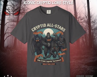 クリプティッド・オールスターズTシャツ：モスマン、ビッグフット、チュパカブラ - フォークロアギフト