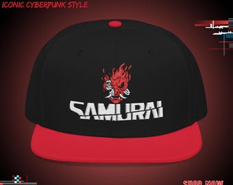 Samurai Oni Snapback - Johnny Silverhand Inspired Hat - Cyberpunk 2077 Cap