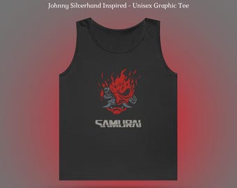 Cyberpunk 2077 Tank Top: Johnny Silverhand Samurai Graphic Tee
