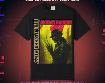Dream Hunter Cyberpunk Horror Shirt: Comfort Colors Halloween Streetwear