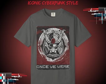 Vintage Cyberpunk Samurai Shirt: Distressed Streetwear Tee