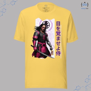 Cyberpunk Samurai Glitch Art Tee: Japanese Streetwear