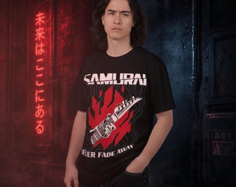shirt Cyberpunk 2077 : le samouraï ne se fane jamais | Couleurs confortables Coupe 1717 vintage