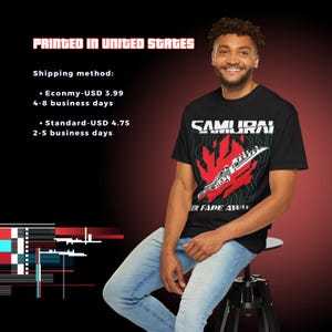 Cyberpunk 2077: Samurai Never Fade Away Graphic T-Shirt | Comfort Colors 1717 Vintage Fit image 10