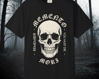 Gothic Clothes Memento Mori Skull Shirt | Remember You Must Die Vintage Tee