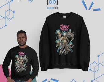 Jinx Arcane Sweatshirt: League of Legends Inspired Crewneck
