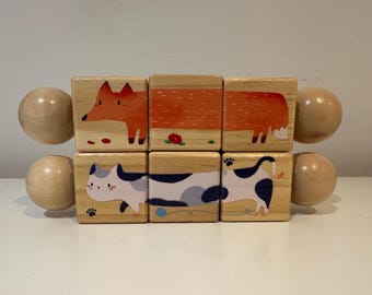 Wooden Rotating Puzzle & Rattle Toy | Montessori baby toy