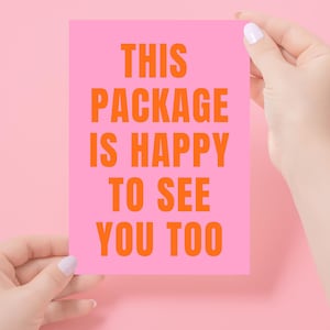 Vielen Dank für deine Bestellung Karte, pinke Postkarte Paketbeileger personalisierbar, small business DIY,  editierbares Template Canva