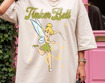 Chemise fée clochette, t-shirt fée clochette vintage, chemise graphique rétro fée clochette, vêtements de vacances Disney