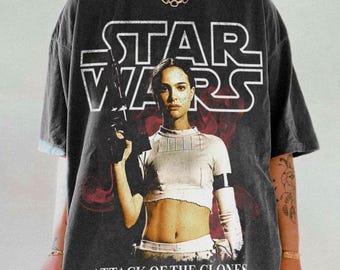 Camiseta extragrande de Anakin y Padmé de Star Wars con efecto desgastado, camiseta a juego para parejas de Padmé y Amidala, camisetas a juego de Disneyland, camisetas a juego de Star Wars