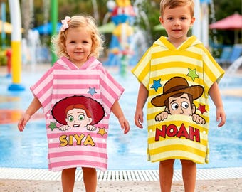 Toy Story Hooded Beach Towel, Jessie Woody Buzz Lightyear Pool Towel