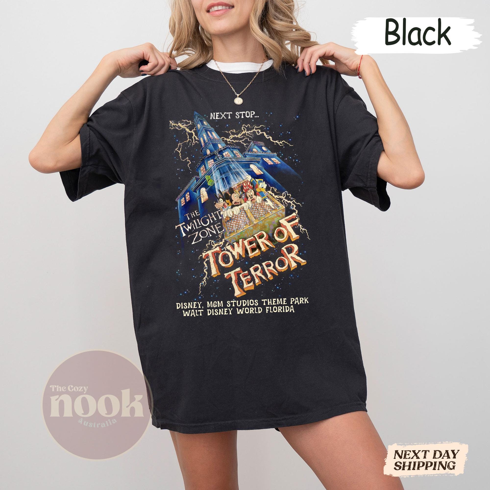 Tower of Terror Disney Shirt, Mickey Twilight Zone Tee, Hollywood 