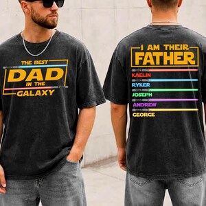Custom Kids Name Lightsaber Acid Wash Oversized Shirt, Star Wars Inspired Galaxy Tee, Disneyland Trip 2026 bild 7
