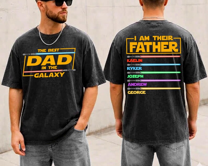 Custom Kids Name Lightsaber Acid Wash Oversized Shirt, Star Wars Inspired Galaxy Tee, Disneyland Trip 2026 bild 7