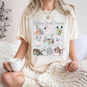 Disney Dogs Forever Comfort Colors Shirt, Cute Dog Lovers Disneyland Tee, Disney Family Trip Shirt 2025, Lady And The Tramp Gift Tee