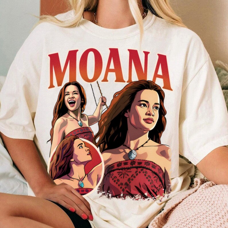 Moana Vintage Comfort Colors Shirt, Moana Movie Graphic Tee, Disney Princess Shirt 画像 13