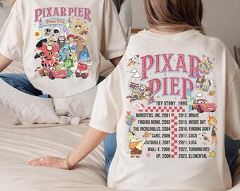 Retro Pixar Pier Disneyland Shirt, Pixar Fest 2025 Family Trip Tee