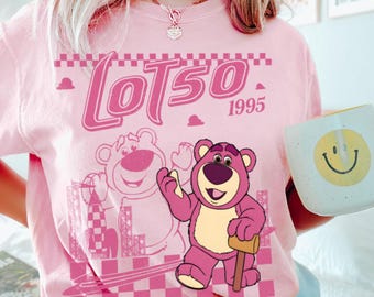 Disney Lotso Checkered Board Comfort Colors Shirt, Retro Toy Story Characters Shirt, Disneyland Family Matching Tee