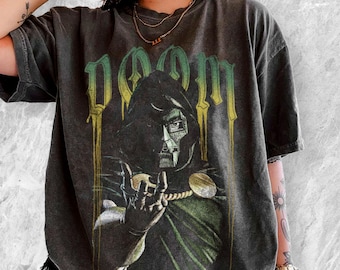 Dr DoomAcid Wash Oversized Shirt, Retro Marvel Villain Shirt, Disney Vacation 2026