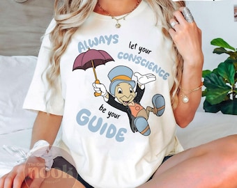 Jiminy Cricket Shirt, Pinocchio Quote Tee, Vintage Disney Trip Outfit