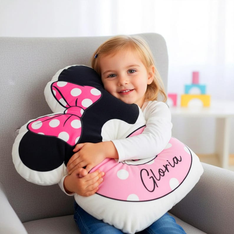 Personalized Mickey Mouse Alphabet Plush Pillow, Custom Name Nursery Decor afbeelding 10
