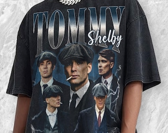 Oversize Tee Tommy Shelby Peaky Blinder Acid Wash Oversized Shirt, Retro Peaky Blinders Shirt, Mineral Distressed 90s Trending Unisex Tee