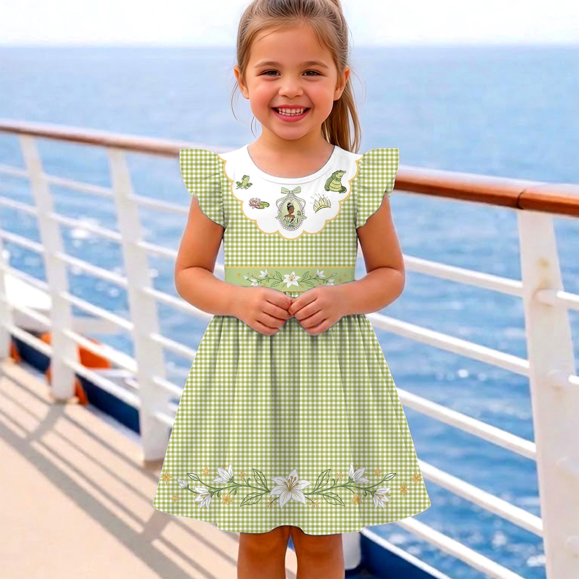 Girls Green Gingham Dress - Etsy