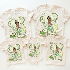 Tiana Princess Birthday Shirt, Comfort Colors Family Tee, Frog Prince Graphic
