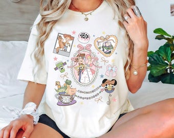 Coquette Bow Toy Story Tee, Cute Disney Family Shirt