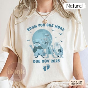 Camiseta de anuncio de embarazo de la Mansión Embrujada, camiseta de maternidad de fantasmas autoestopistas