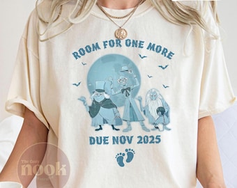 Haunted Mansion Pregnancy Reveal Shirt, Hitchhiking Ghosts Maternity Tee
