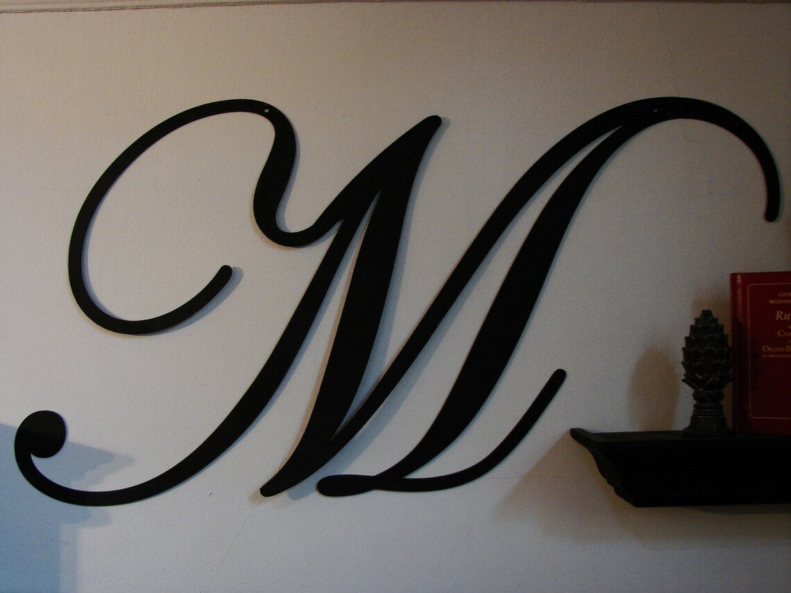 Large Metal Letters Script ABCDEFGHIJKLMNOPQRSTUVWXYZ Etsy