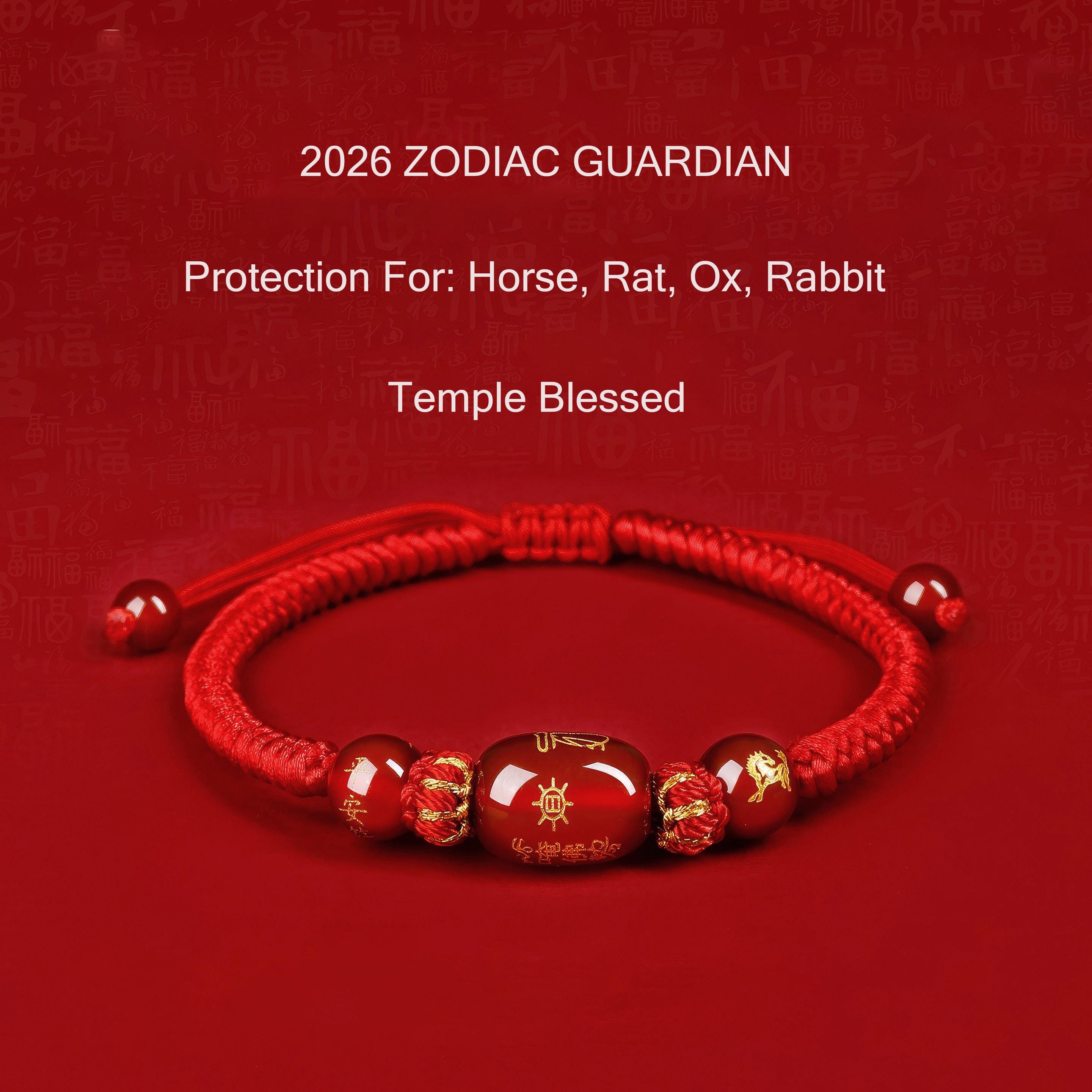 2026 Tai Sui Protection Bracelet, for Zodiac Horse Rat Ox Rabbit