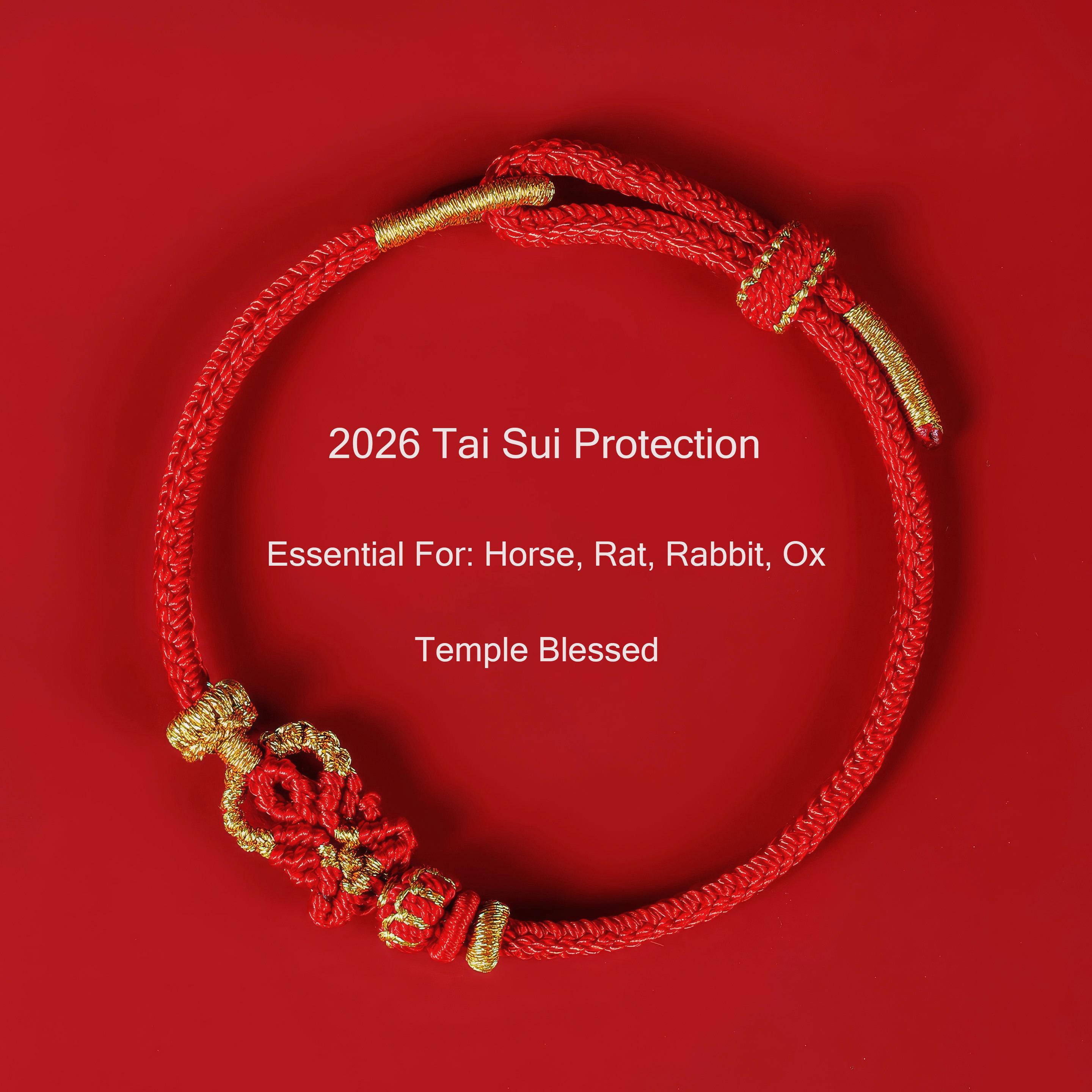 Real Temple Consecrated Red String, 2026 Tai Sui Protection