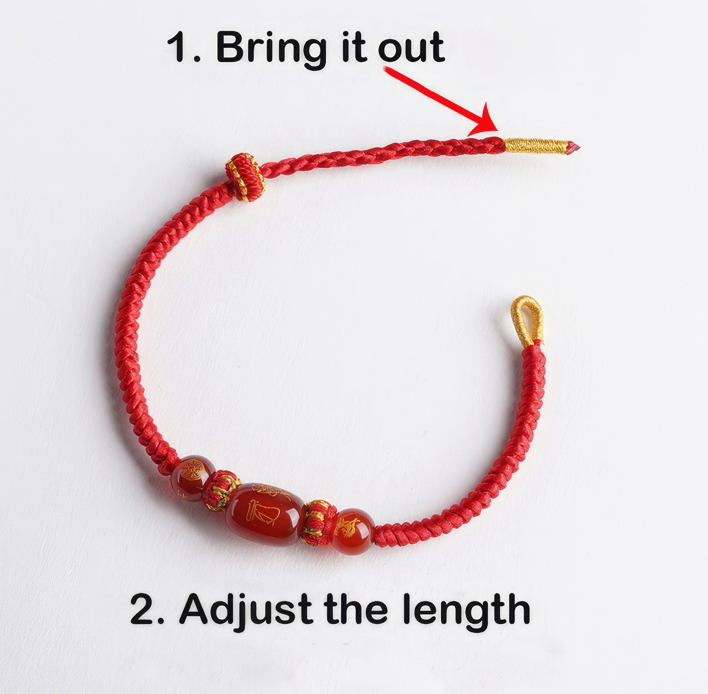 Feng Shui Snake Zodiac amuleto W free Mxsabrina Red string Bracelet
