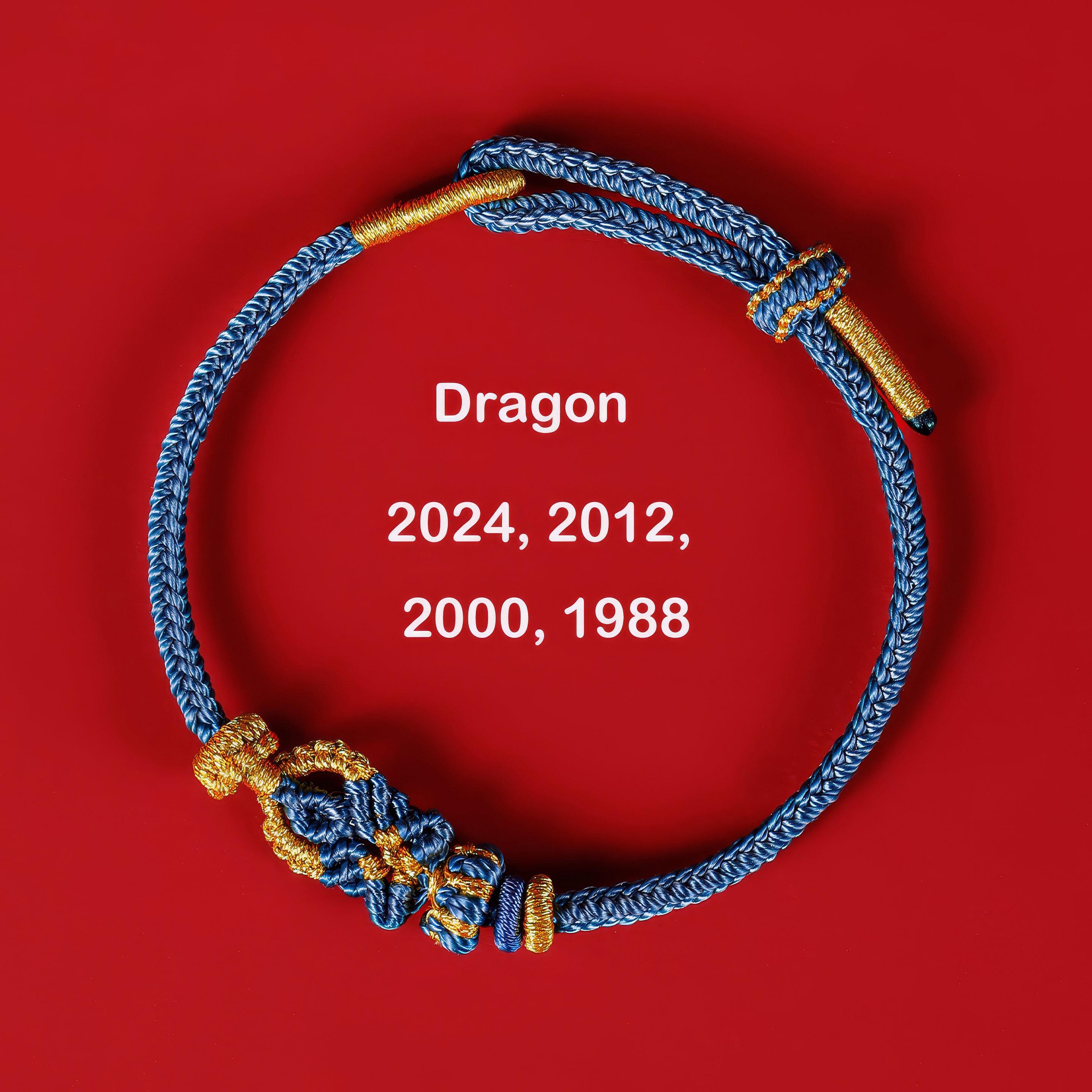 2026 Zodiac Red String Bracelet, Handmade Lucky Knot, Chinese