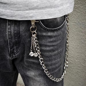Dice Cross Wallet Chain,Y2K Jeans Chain,Gothic Pants Chain,Cross keychain,Handmade Wallet Chain,Punk Wallet Chain,Jewelry Wallet Chain