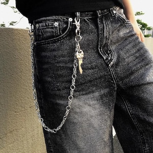 Snake scale circle splicing Wallet Chain ,Jeans Chain,Gothic Pants Chain,Biker Wallet Chain,Handmade Wallet Chain,Punk Wallet Chain