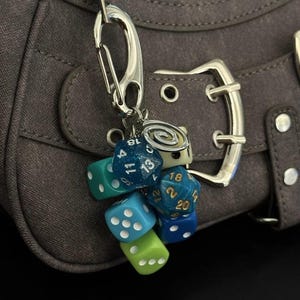Dice Black 8 Bags Keychain,y2k Keychain,jeans Keychain