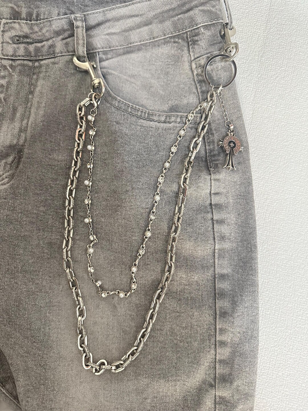 Cross Wallet Chain,y2k Jeans Chain,gothic Pants Chain,cross Keychain ...