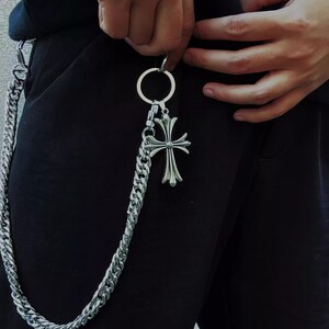 Cross Wallet Chain,Y2K Jeans Chain,Gothic Pants Chain,Cross keychain,Handmade Wallet Chain,Punk Wallet Chain,Jewelry Wallet Chain