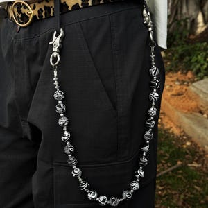 Cashew bead pantsWallet Chain,Y2K Jeans Chain,Gothic Pants Chain,Cross keychain,Handmade Wallet Chain,Punk Wallet Chain,Jewelry Wallet Chain