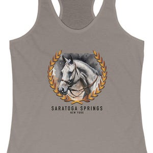 Saratoga Springs, Racerback Tank Top, Perfect for Summer, Workout