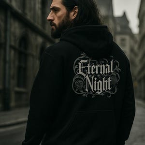 Gothic Hoodie, Dark Grunge Sweatshirt, Alternative Fashion Jacket, Punk Rock Zip-Up Hoody, Edgy Clothing Top