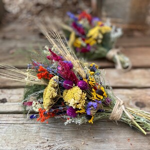 Small Hanging Dried Herbal Floral BouquetAutumn Vintage Farmhouse Decoration image 4