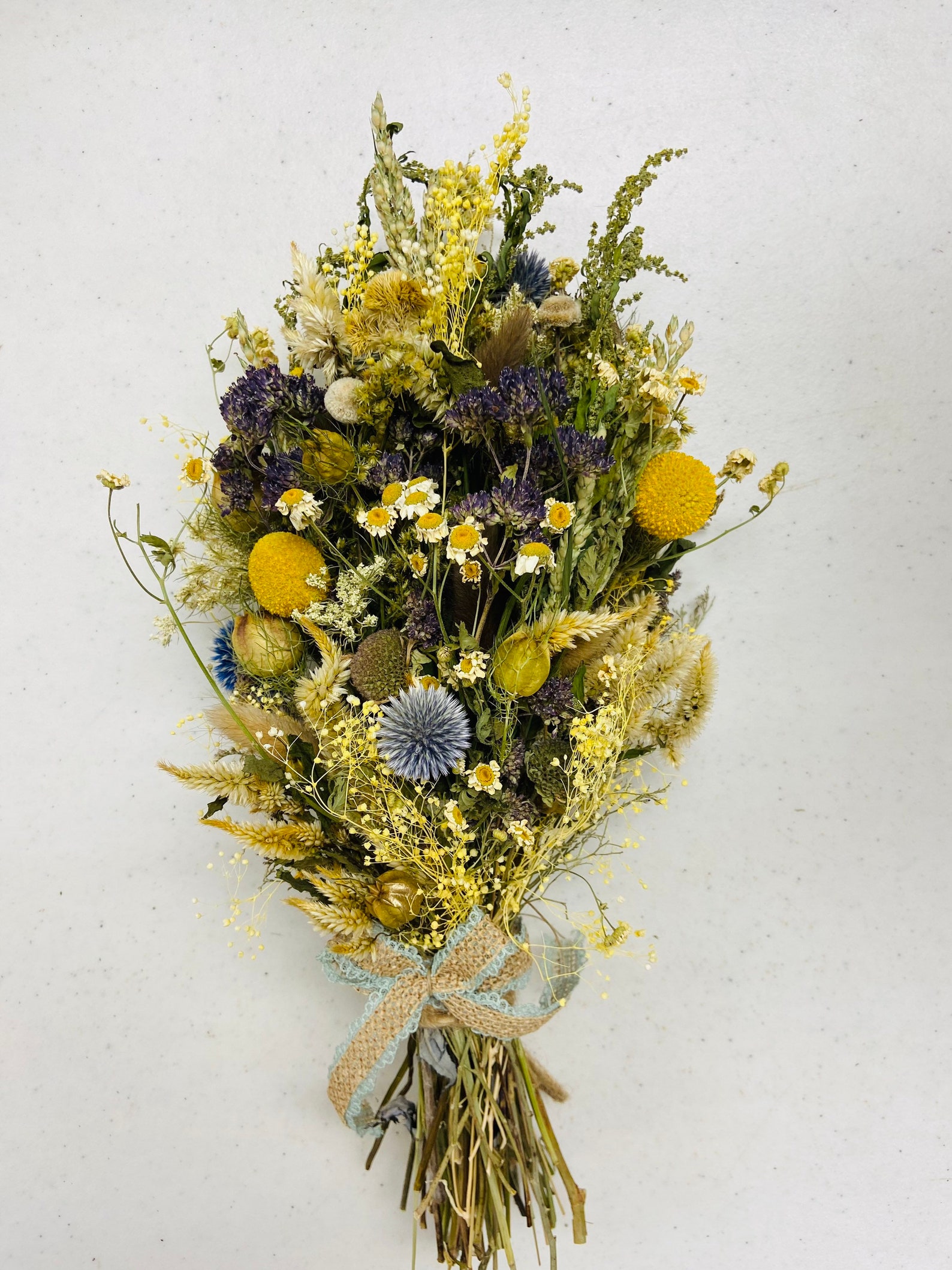 Serenity Dried Floral Bouquet Ready to Hang Home Decor Etsy