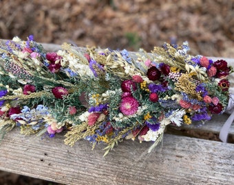 Everlasting Dried Floral Garland | Floral Table + Mantel Home Decor | Everlasting Florals | Sweetheart Table Decor