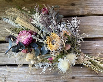 Heaven Sent Dried Spring Floral Bouquet | Wedding Florals Home Decor